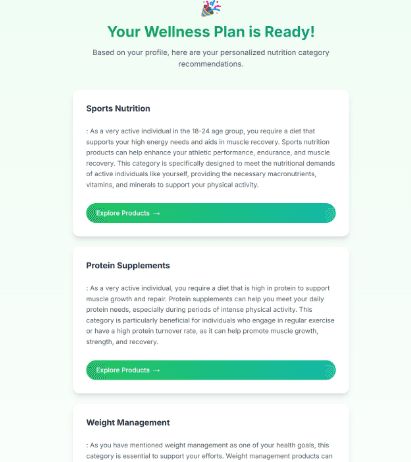 Example Wellness Plan Preview